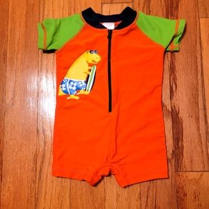 Adorable baby "wetsuit" onesie